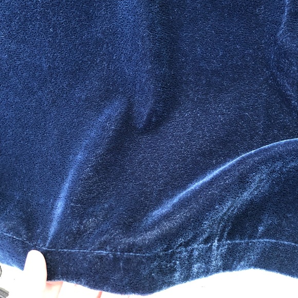 New April Cornel velvet dress beaded midnight sapphire blue womens Medium - Picture 15 of 16